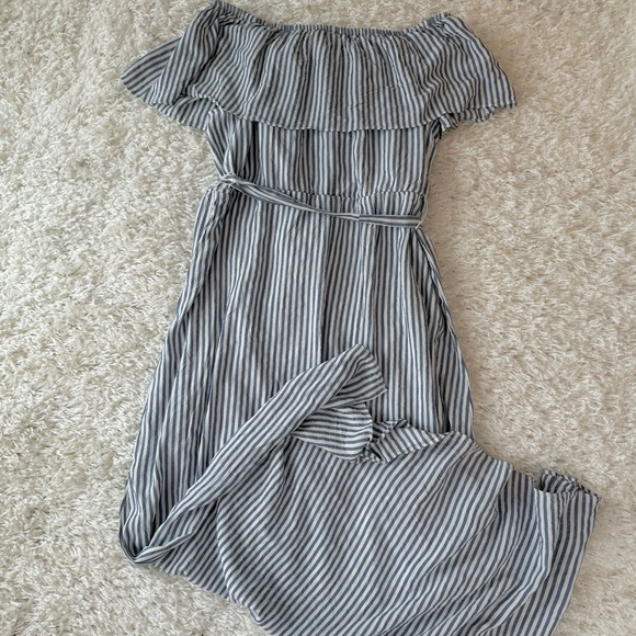 NWT Maurice’s Striped Off The Shoulder Maxi Dress Sz Large - Picture 5 of 5